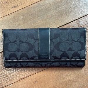 Black large coach wallet